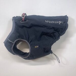 Winhyepet Dog Coat Puffer Vest‎ Black Cordura Fabric Weatherproof